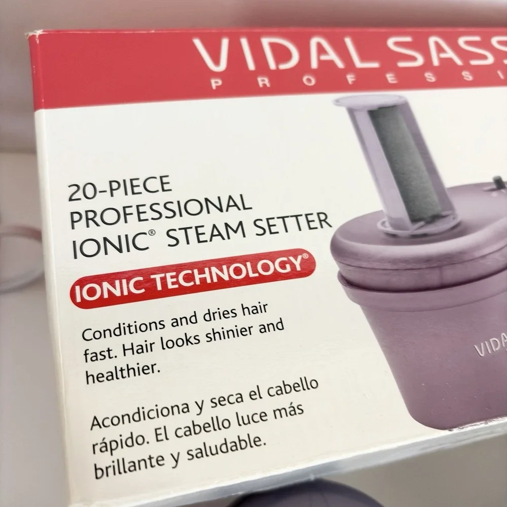 Vidal Sassoon VS330 Professional Ionic Steam Hair Setter 20 Pc Rollers Complete